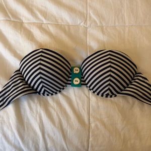 Striped Bandeau Swim Top